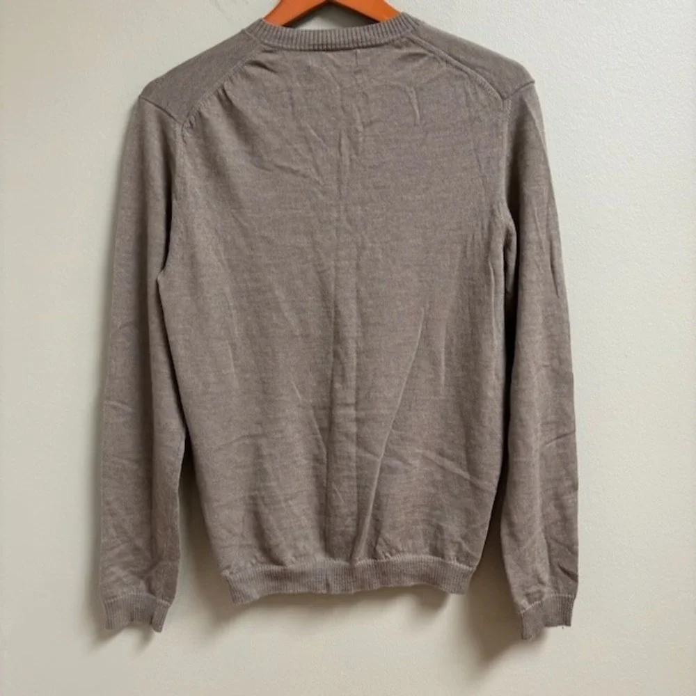 Banana Republic Mens Extra Fine Italian Merino Wool V Neck Sweater Size M Preppy